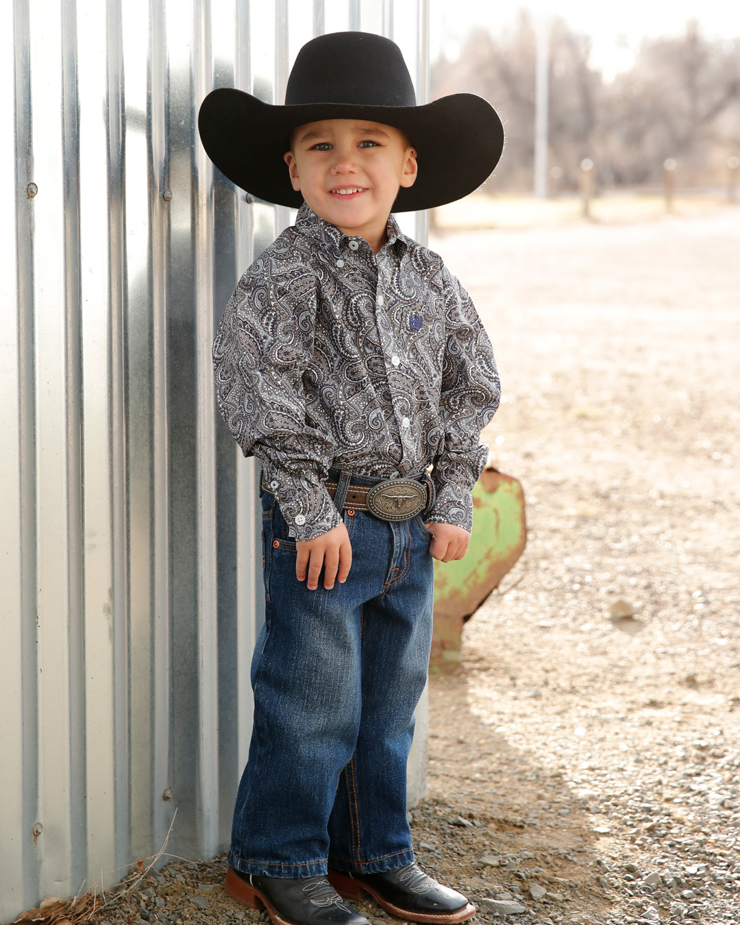 Boy's Button-Down Western Shirt