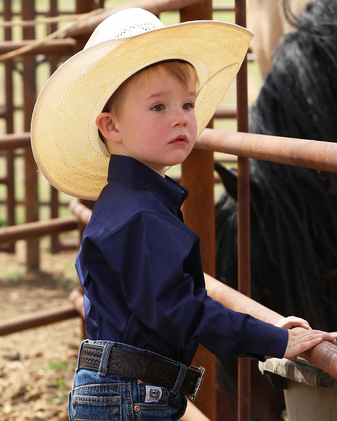 Boy's Button-Down Western Shirt