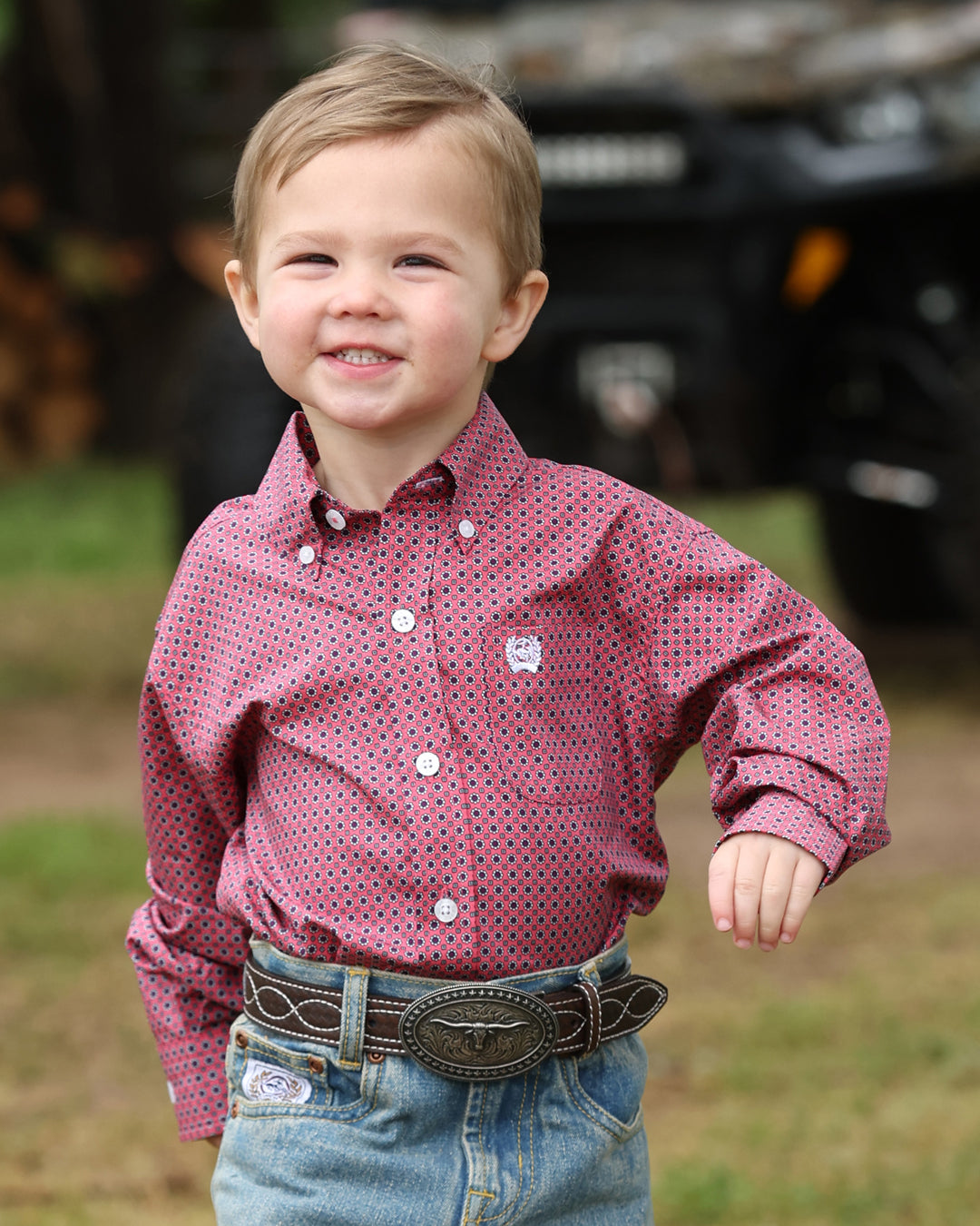 Boy's Button-Down Western Shirt