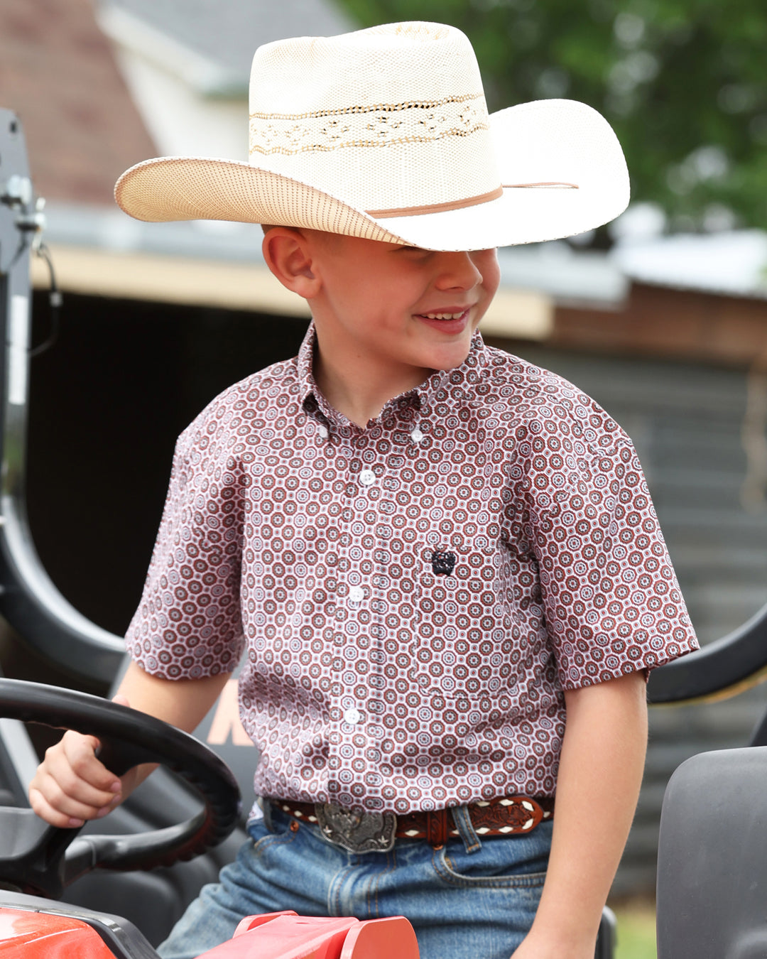 Boy's Button-Down Western Shirt