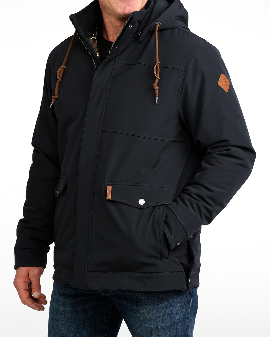 Men's Bonded Jacket with Removable Hood