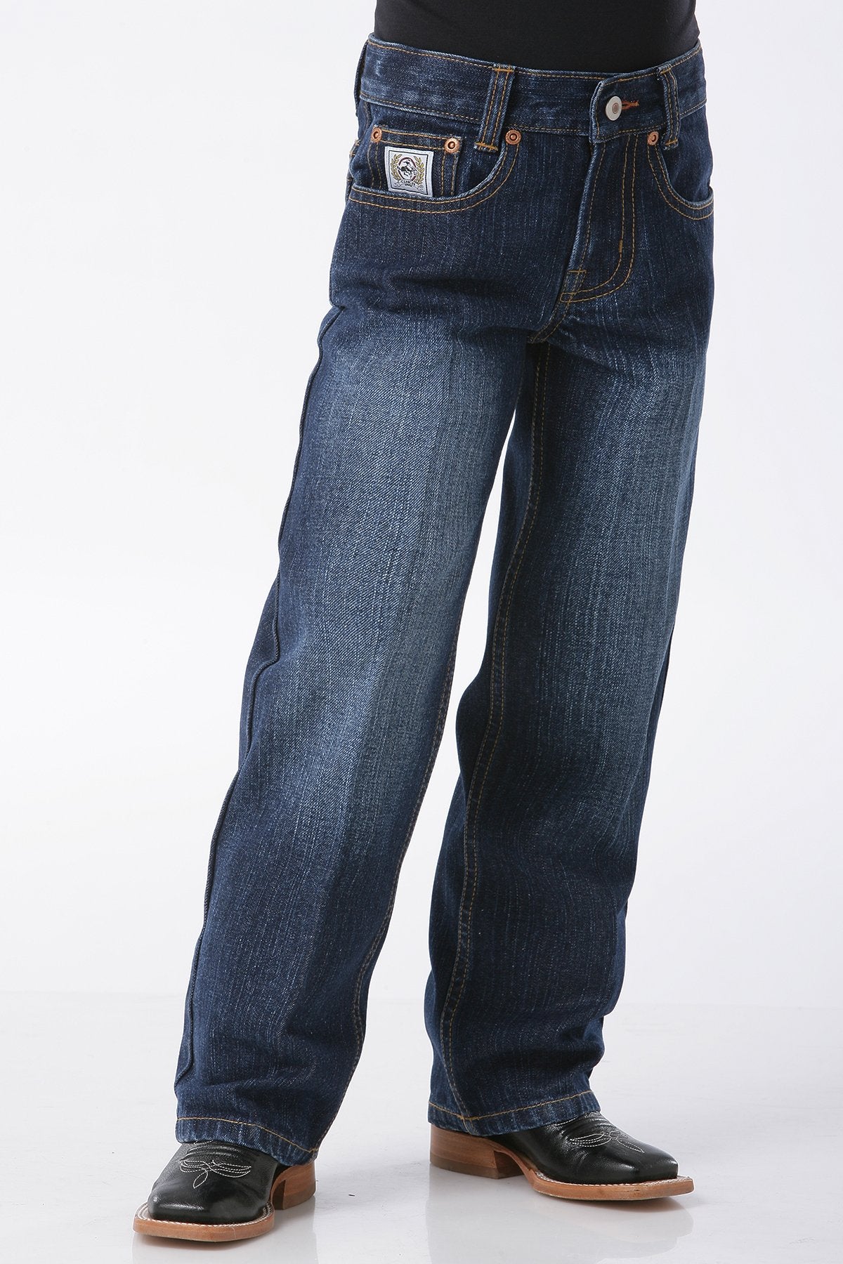 BOYS WHITE LABEL JEANS - DARK STONEWASH