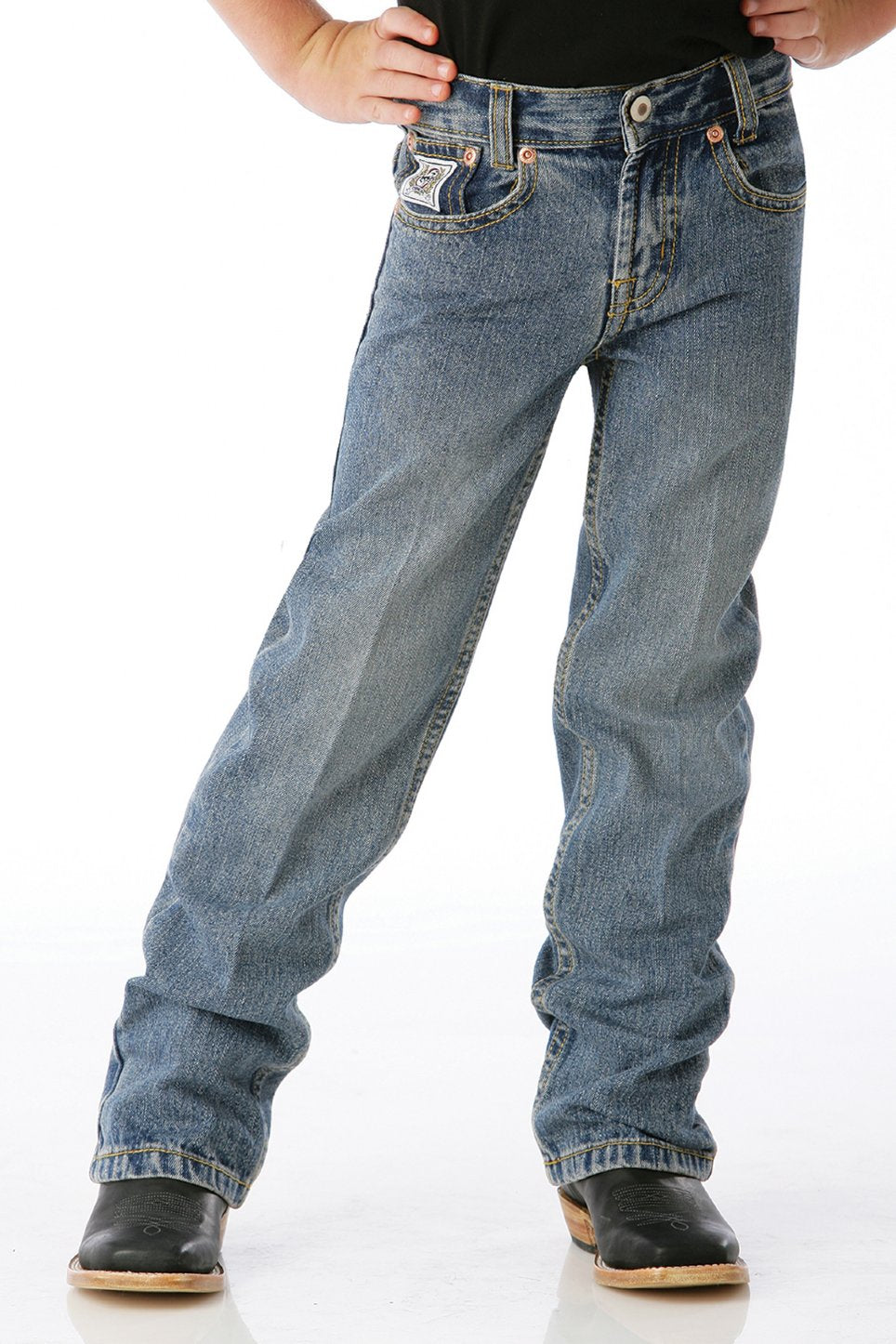 BOYS WHITE LABEL SLIM JEANS - MEDIUM STONEWASH