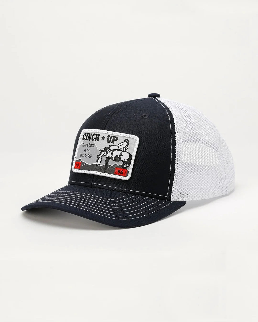 Men's Cinch Up Rodeo Trucker Cap - Navy and White