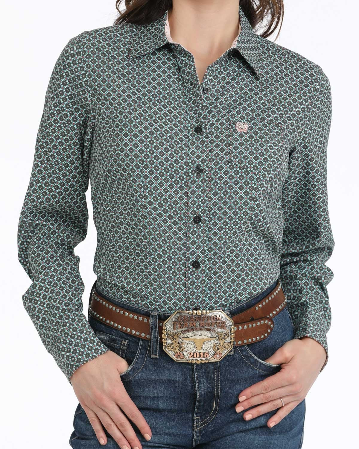 Women’s Arena Fit Button-Down Western Shirt