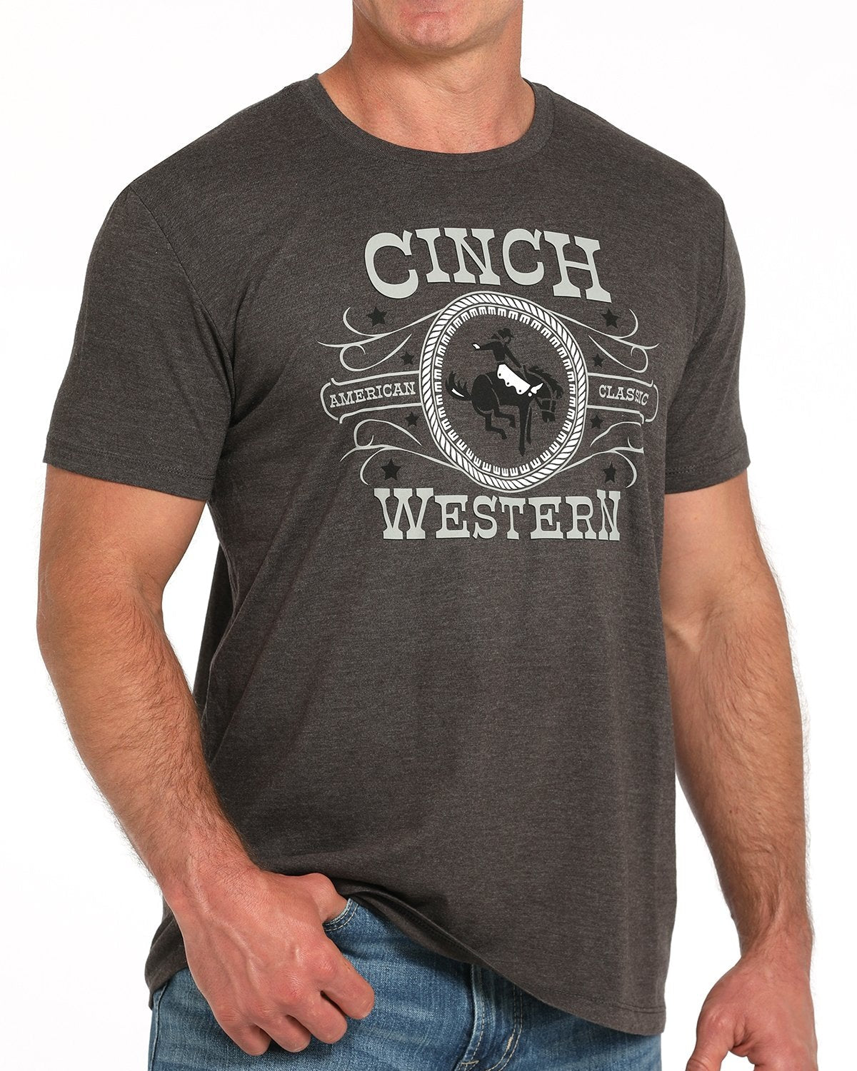 Men's Cinch Western Tee - Charcoal