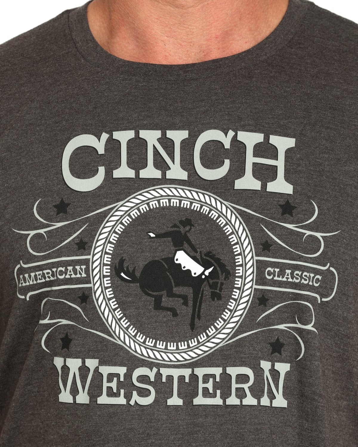 Men's Cinch Western Tee - Charcoal