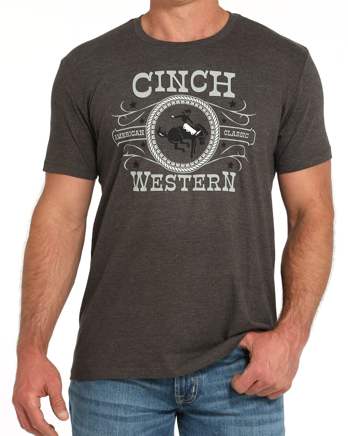 Men's Cinch Western Tee - Charcoal