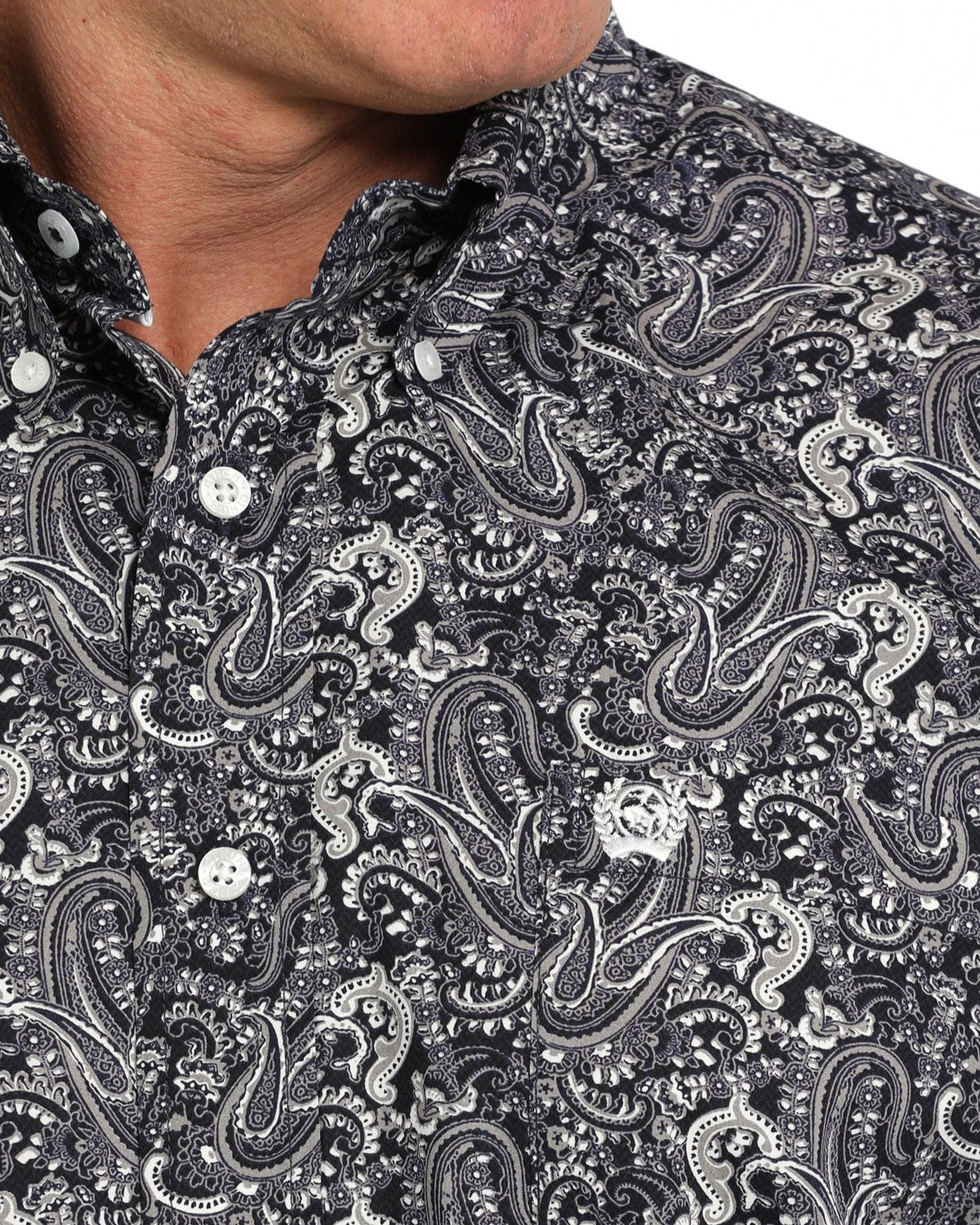 Men's Paisley Button-Down Western Shirt - Multi