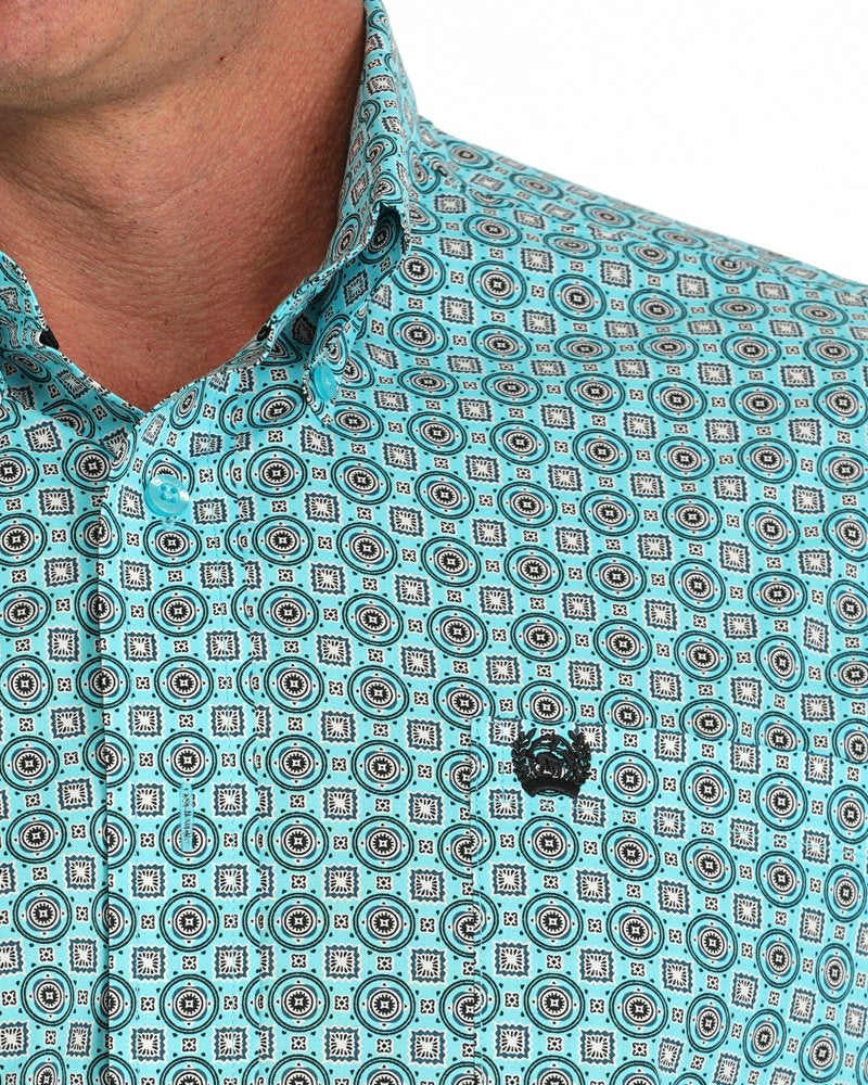 Men's Stretch Classic Fit Button-Down Western Shirt
