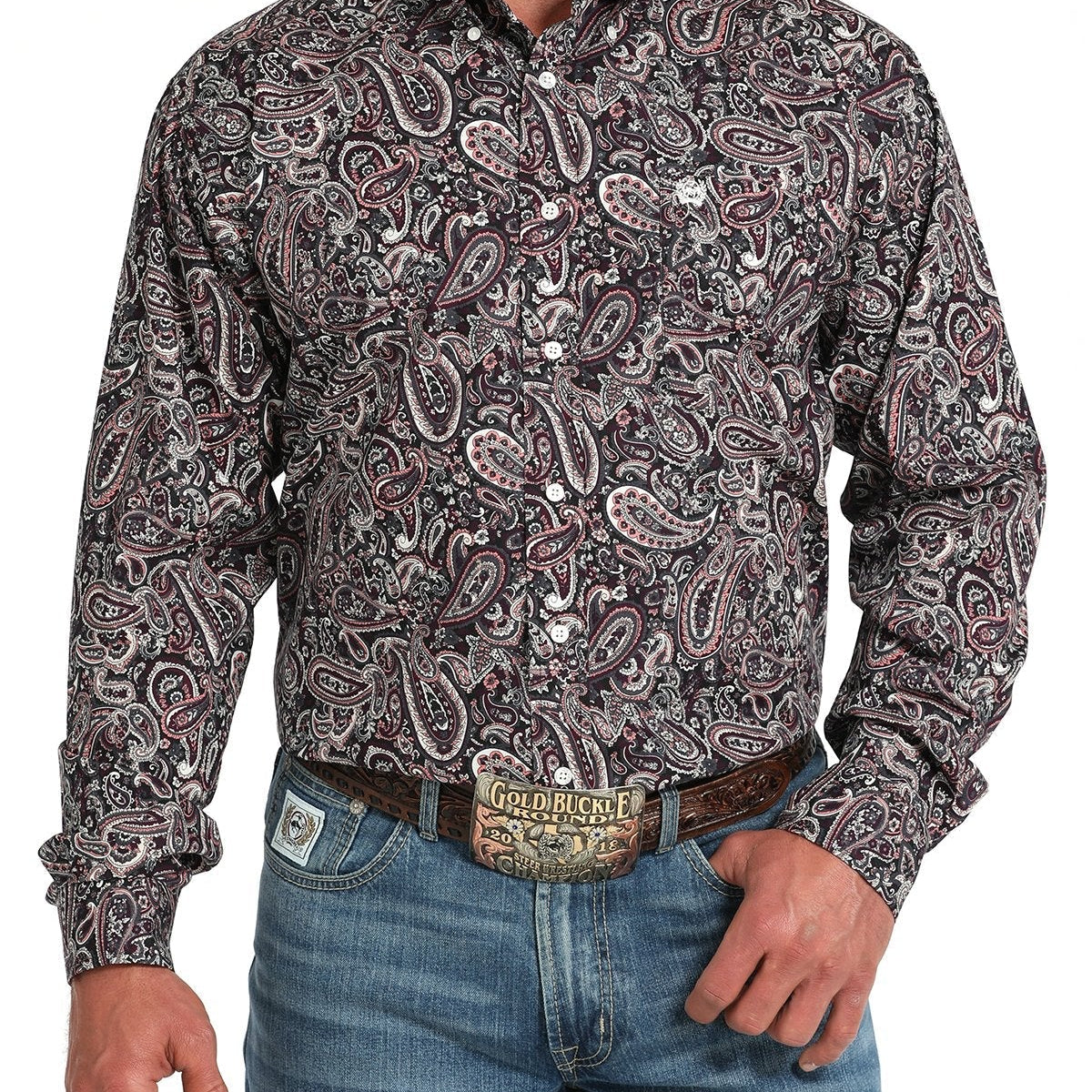 Cinch Men's Paisley Print Shirt S