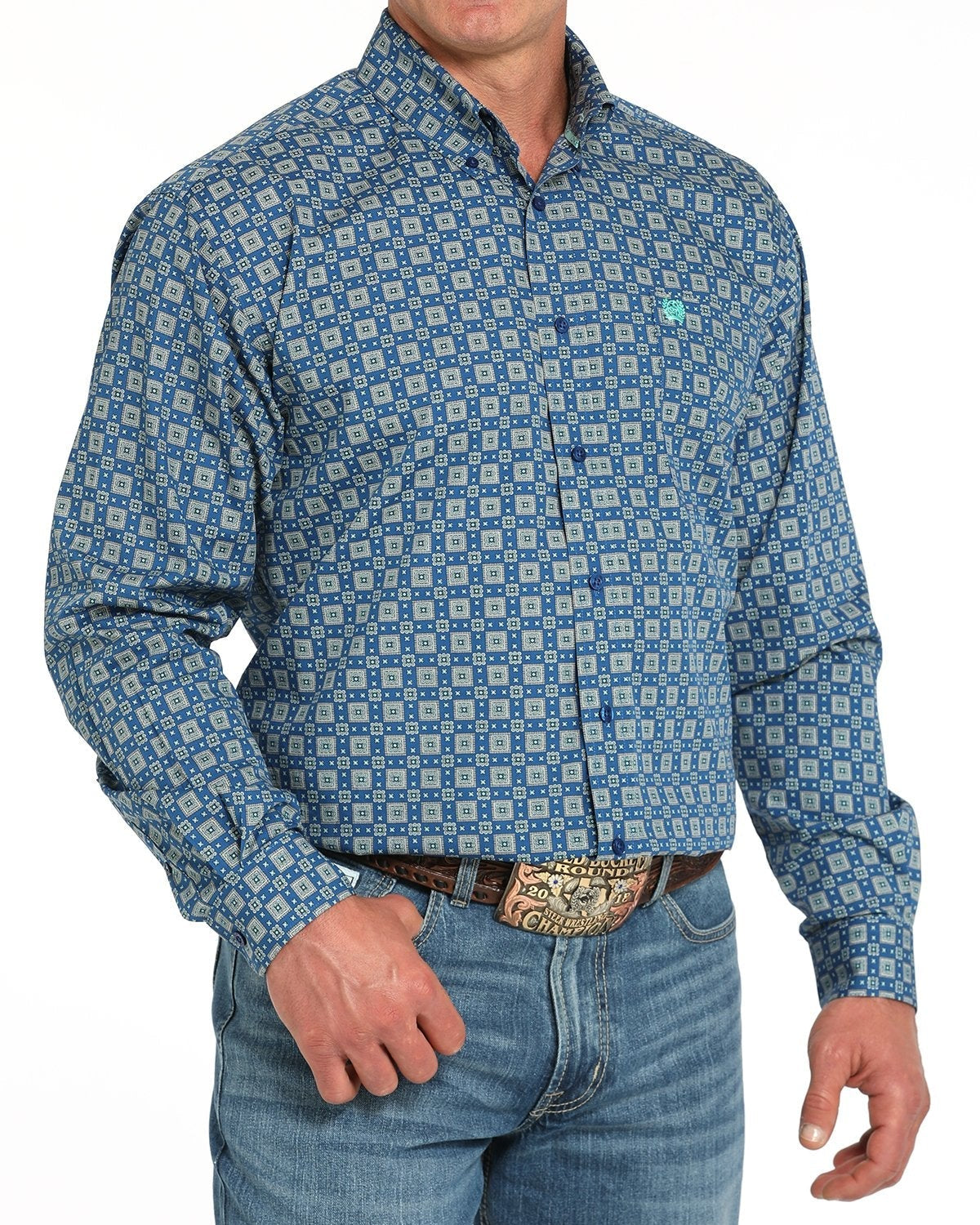 Men's Classic Fit Button-Down Western Shirt
