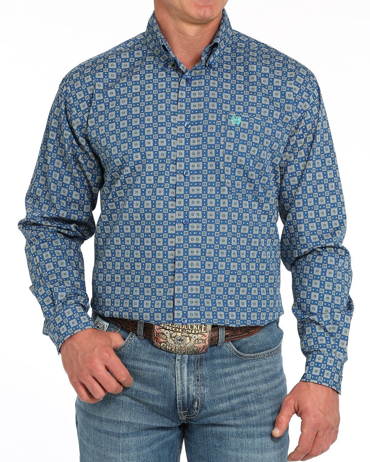 Men's Classic Fit Button-Down Western Shirt