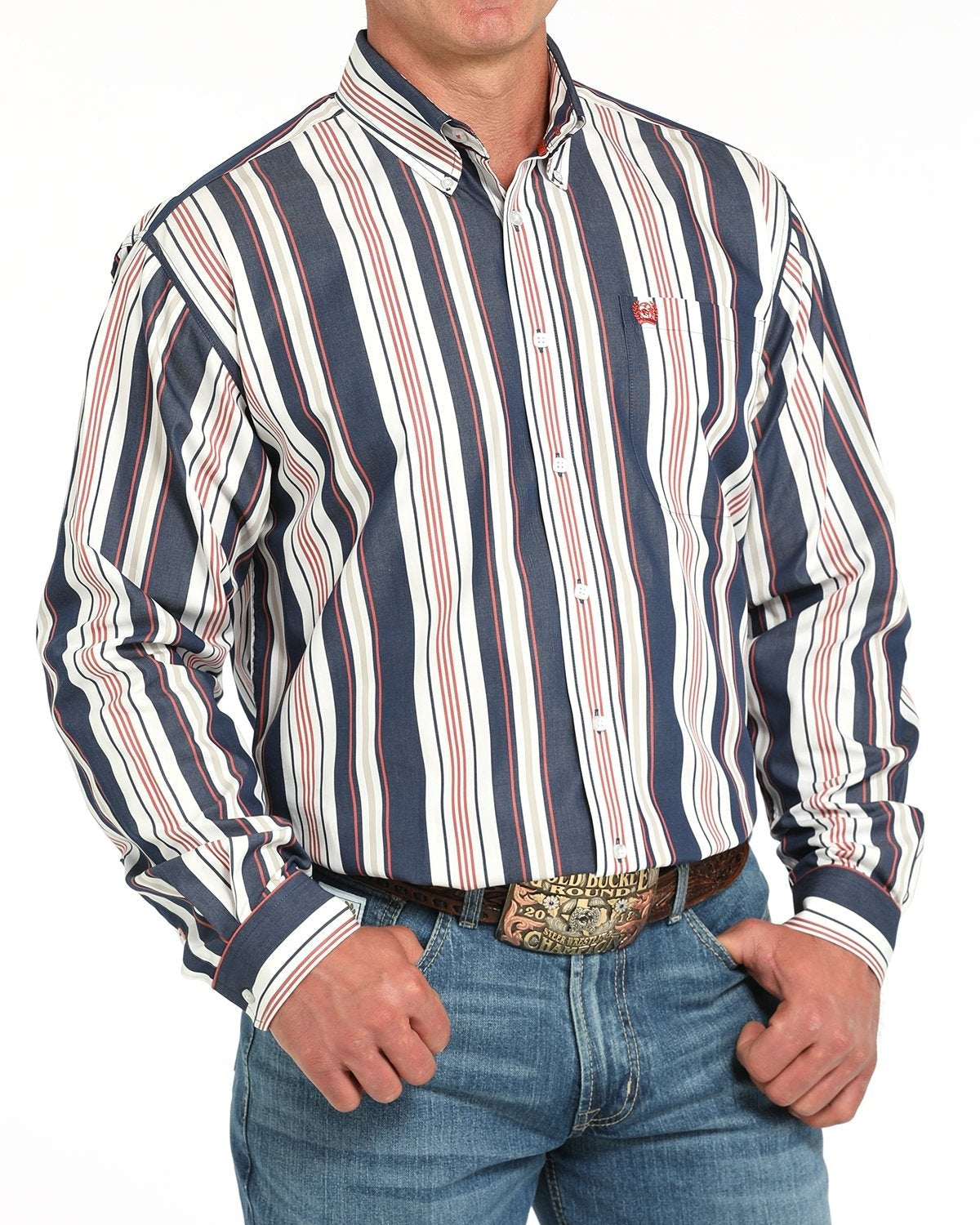 Men's Classic Fit Button-Down Western Shirt