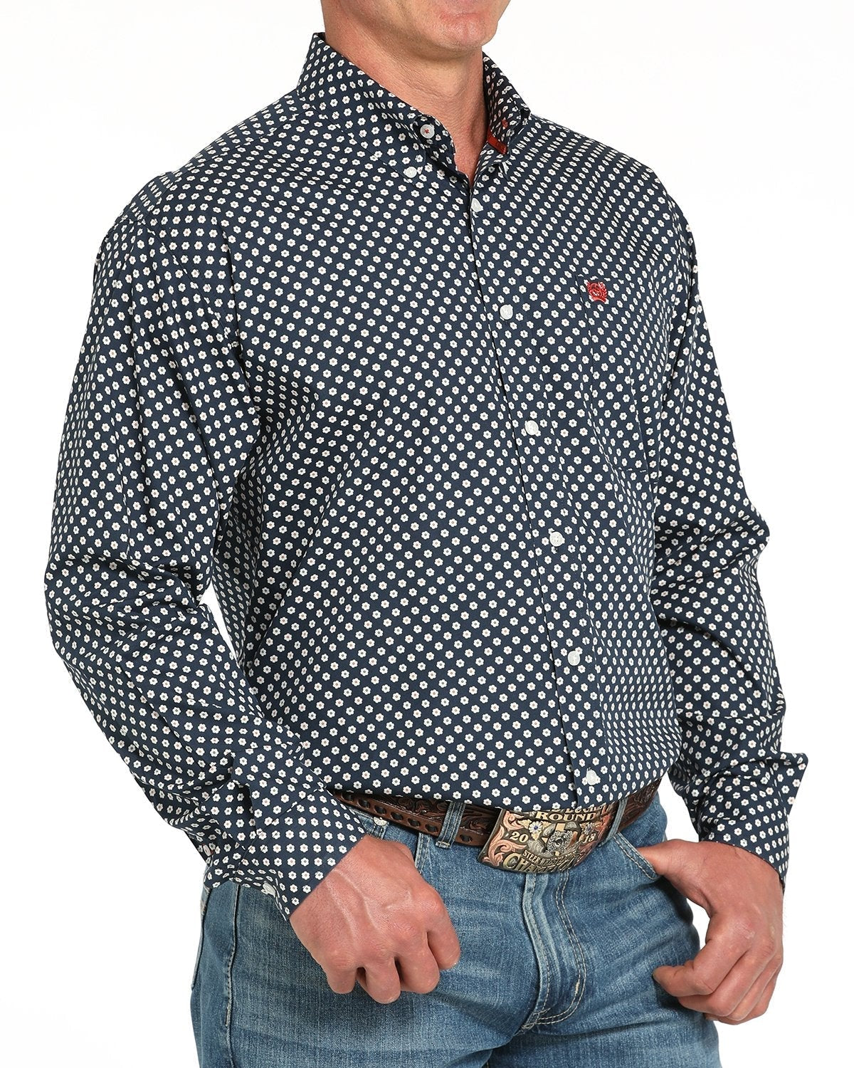 Men's Classic Fit Button-Down Western Shirt