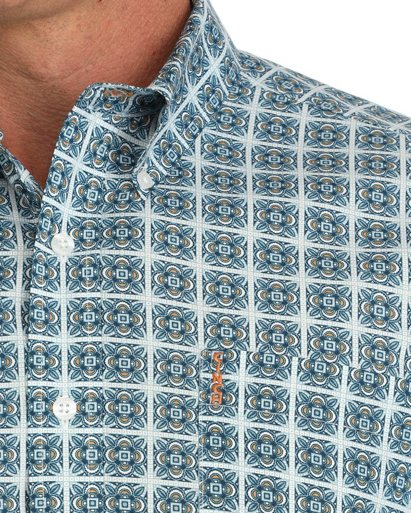 Men’s Modern Fit Button-Down Western Shirt