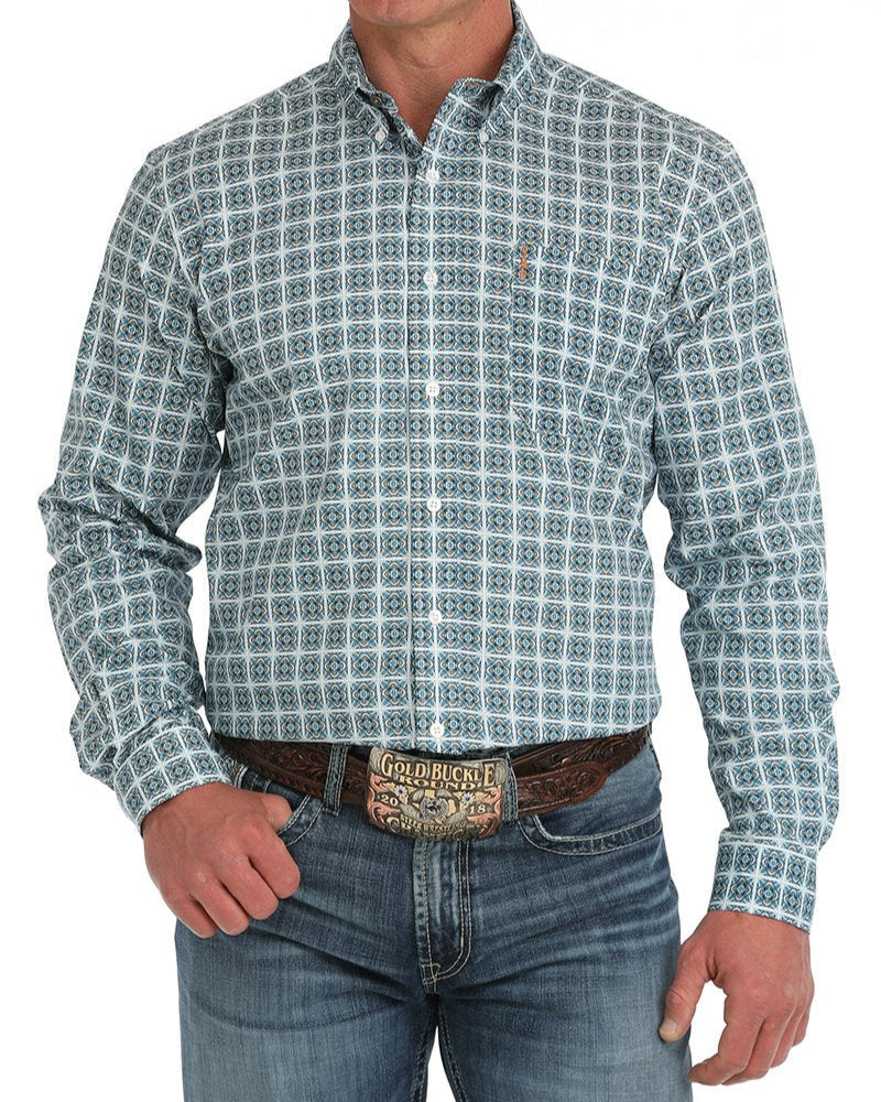 Men’s Modern Fit Button-Down Western Shirt