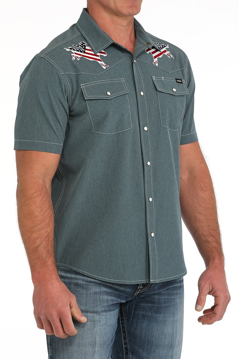 Men's Arenaflex Bronc Camp Shirt - Indigo