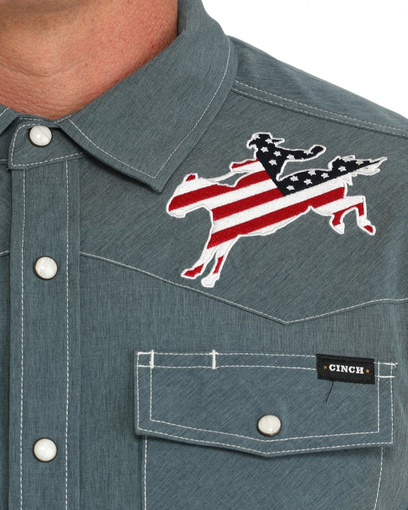 Men's Arenaflex Bronc Camp Shirt - Indigo