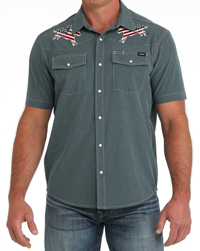 Men's Arenaflex Bronc Camp Shirt - Indigo