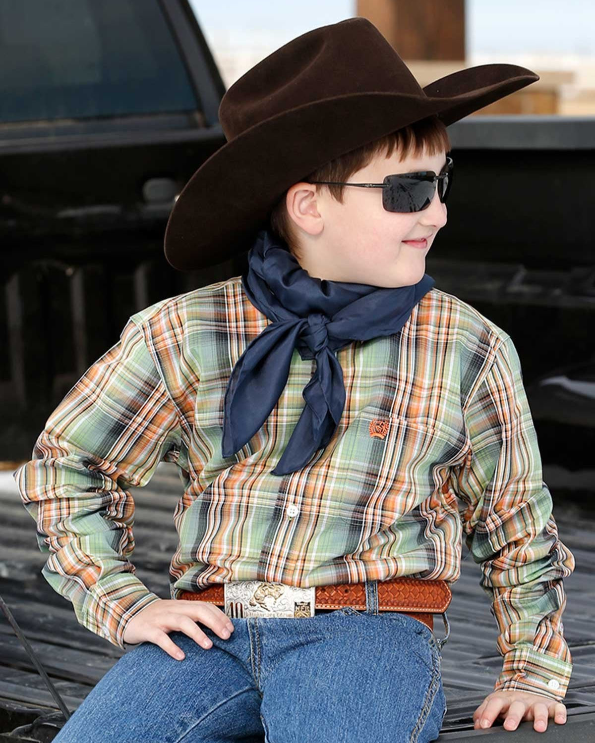Boy's Button-Down Western Shirt