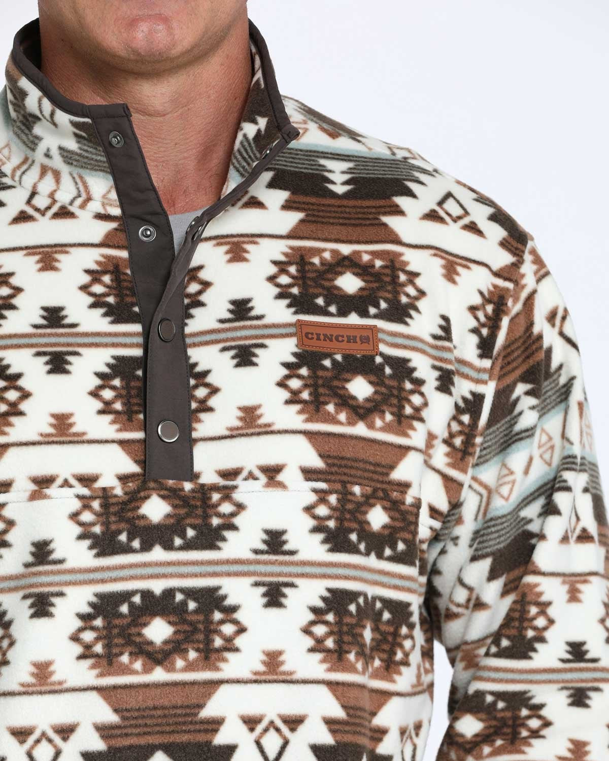 Men's Fleece Pullover - Cream