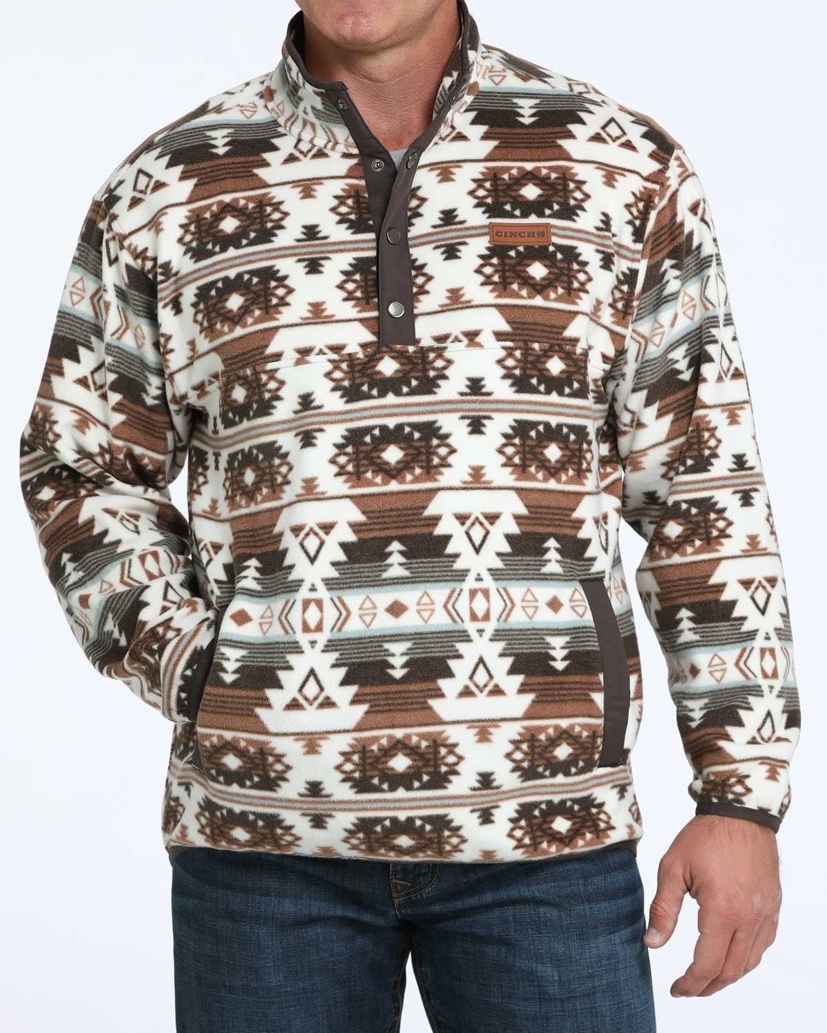 Men's Fleece Pullover - Cream