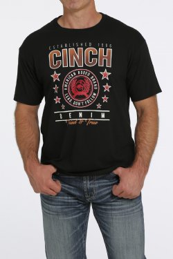 Men's Cinch Denim Tee - Black