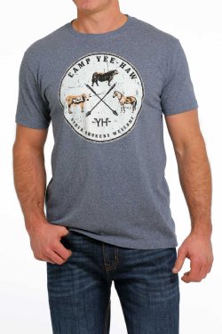 Men's Stock Broker Tee - Heather Blue