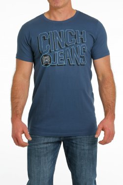 Men's Cinch Jeans Tee - Heather Blue