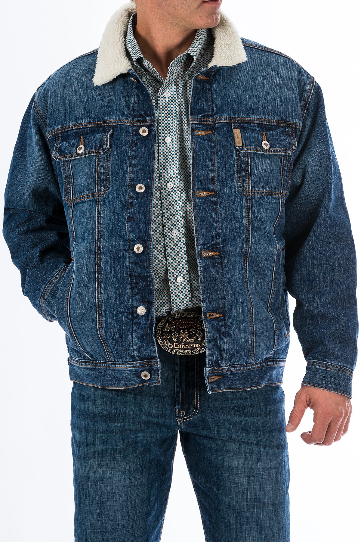 sherpa lined jean jacket mens