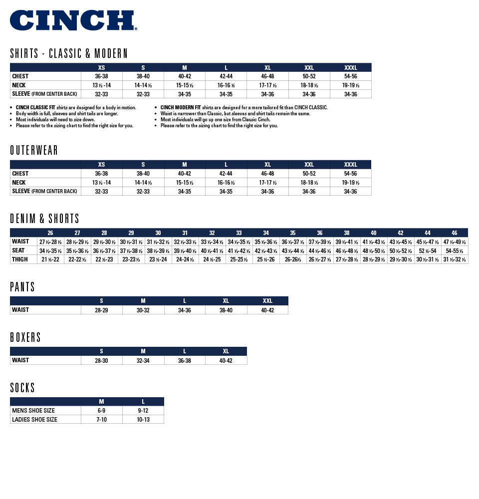 Jean Length Chart